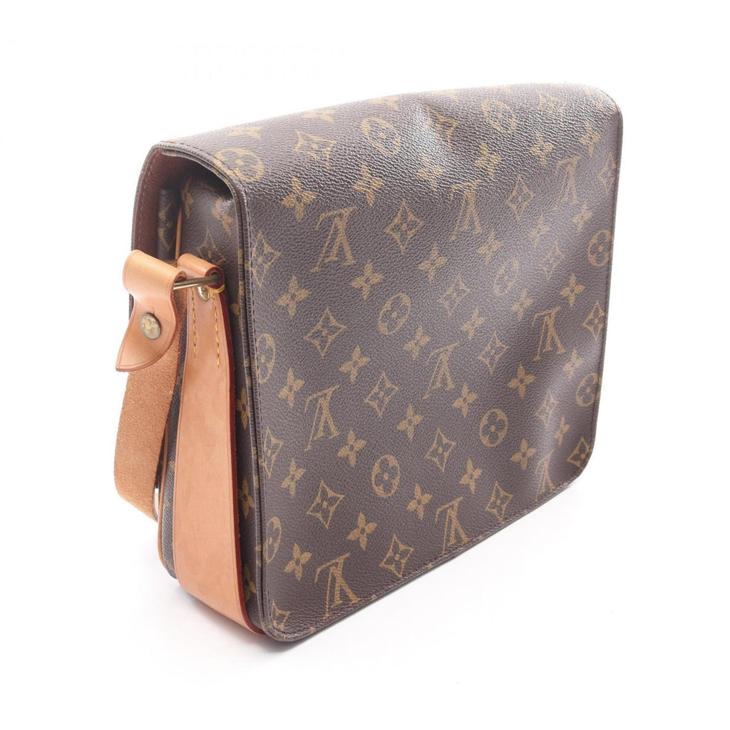 Louis Vuitton Brown Coated Canvas Leather Shoulder Bag (Pre-Owned)