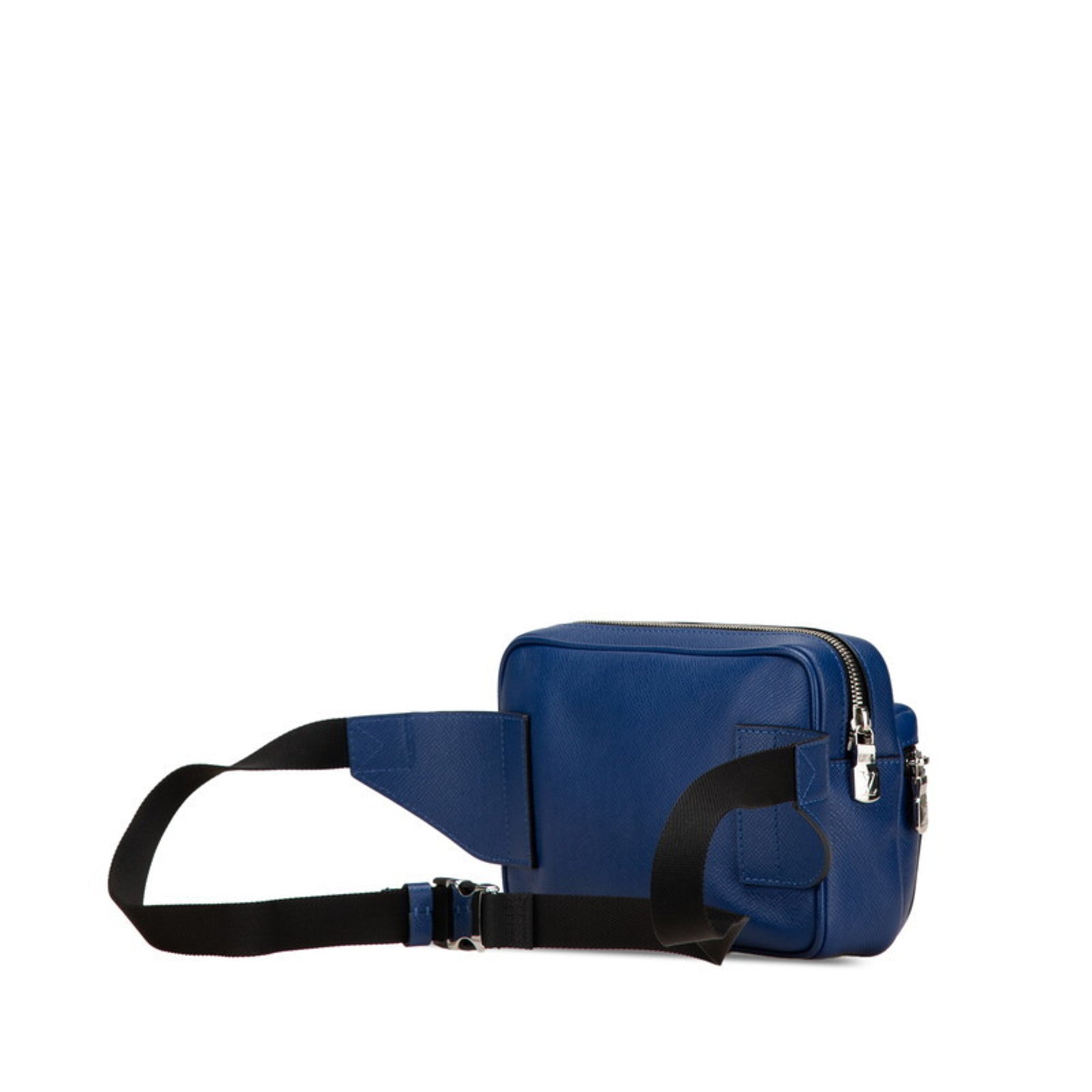 Louis Vuitton Black Blue Leather Sling Bag (Pre-Owned)