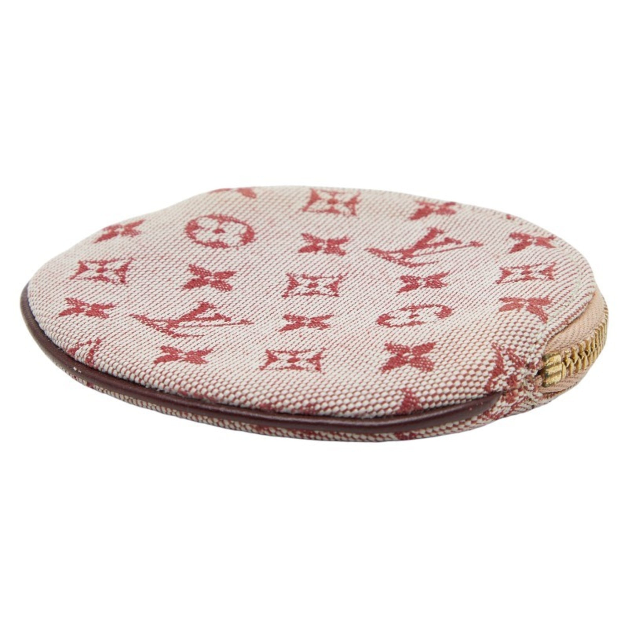 Louis Vuitton Cerise Red Color Canvas Leather Coin Purse/Coin Case (Pre-Owned)