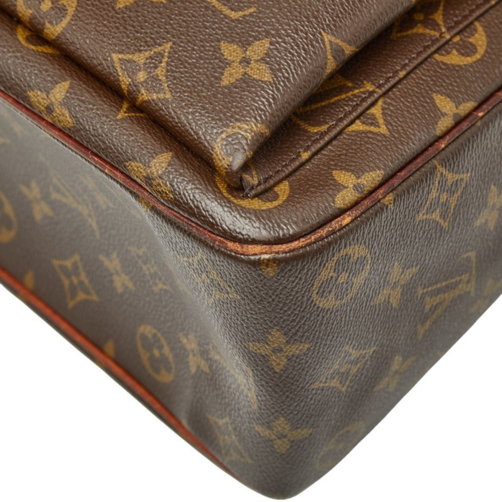Louis Vuitton Brown Pvc Leather Handbag Tote Bag (Pre-Owned)