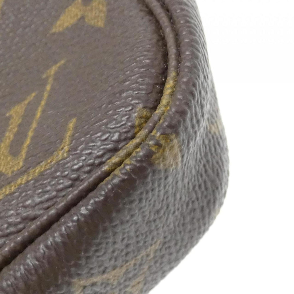 Louis Vuitton Monogram Marron Coated Canvas Pouch (Pre-Owned)