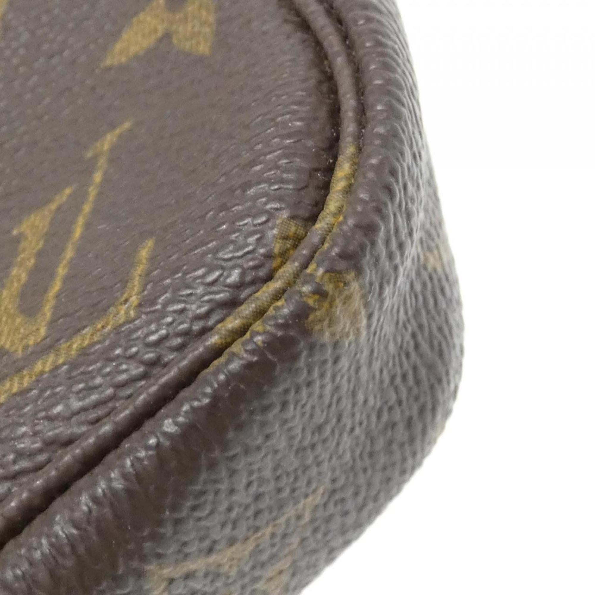 Louis Vuitton Monogram Marron Coated Canvas Pouch (Pre-Owned)