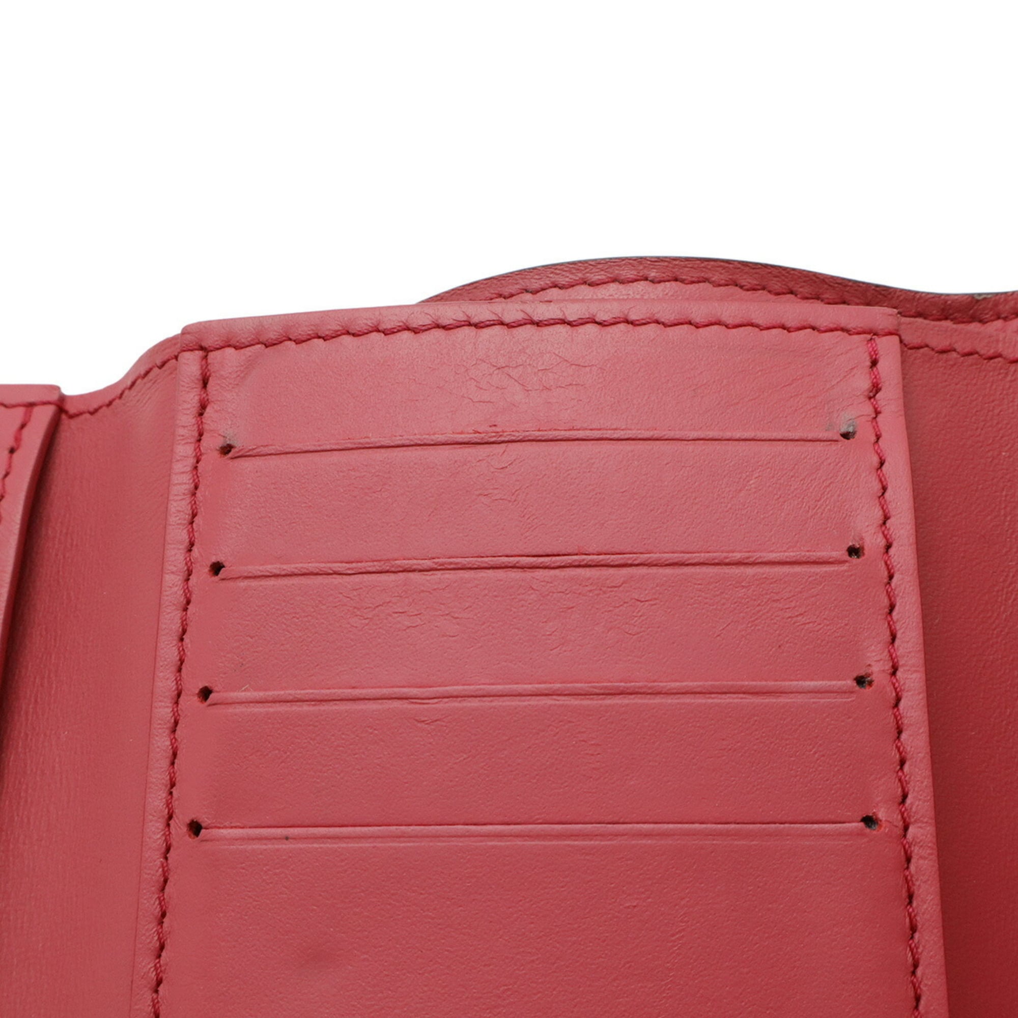 Louis Vuitton Hot Pink Noir Leather Wallet (Tri-Fold) (Pre-Owned)
