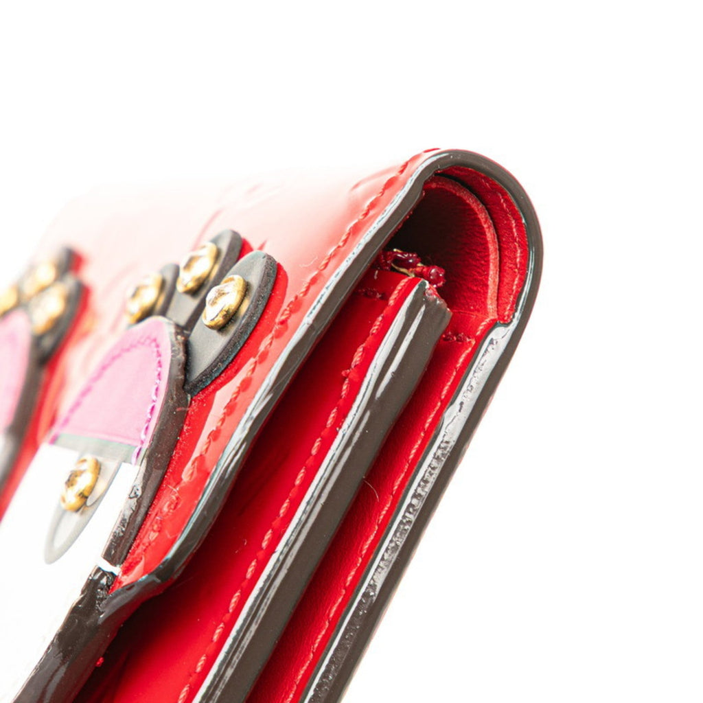 Louis Vuitton Cerise Monogram Red Color Leather Bill Wallet (Tri-Fold) (Pre-Owned)