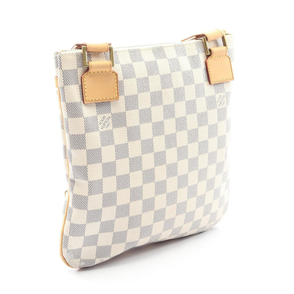 Louis Vuitton White Damier Azur Leather Shoulder Bag (Pre-Owned)