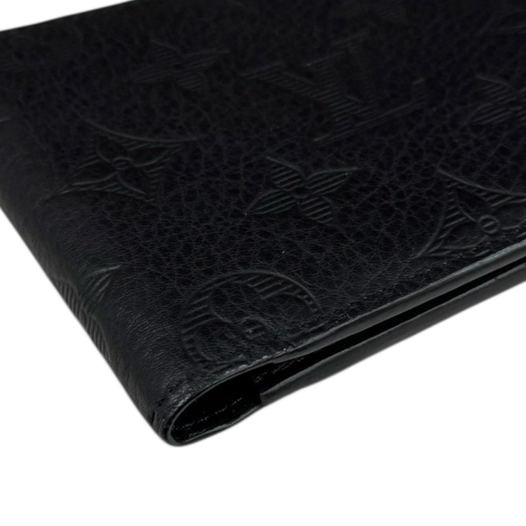 Louis Vuitton Black Leather Wallet (Bi-Fold) (Pre-Owned)