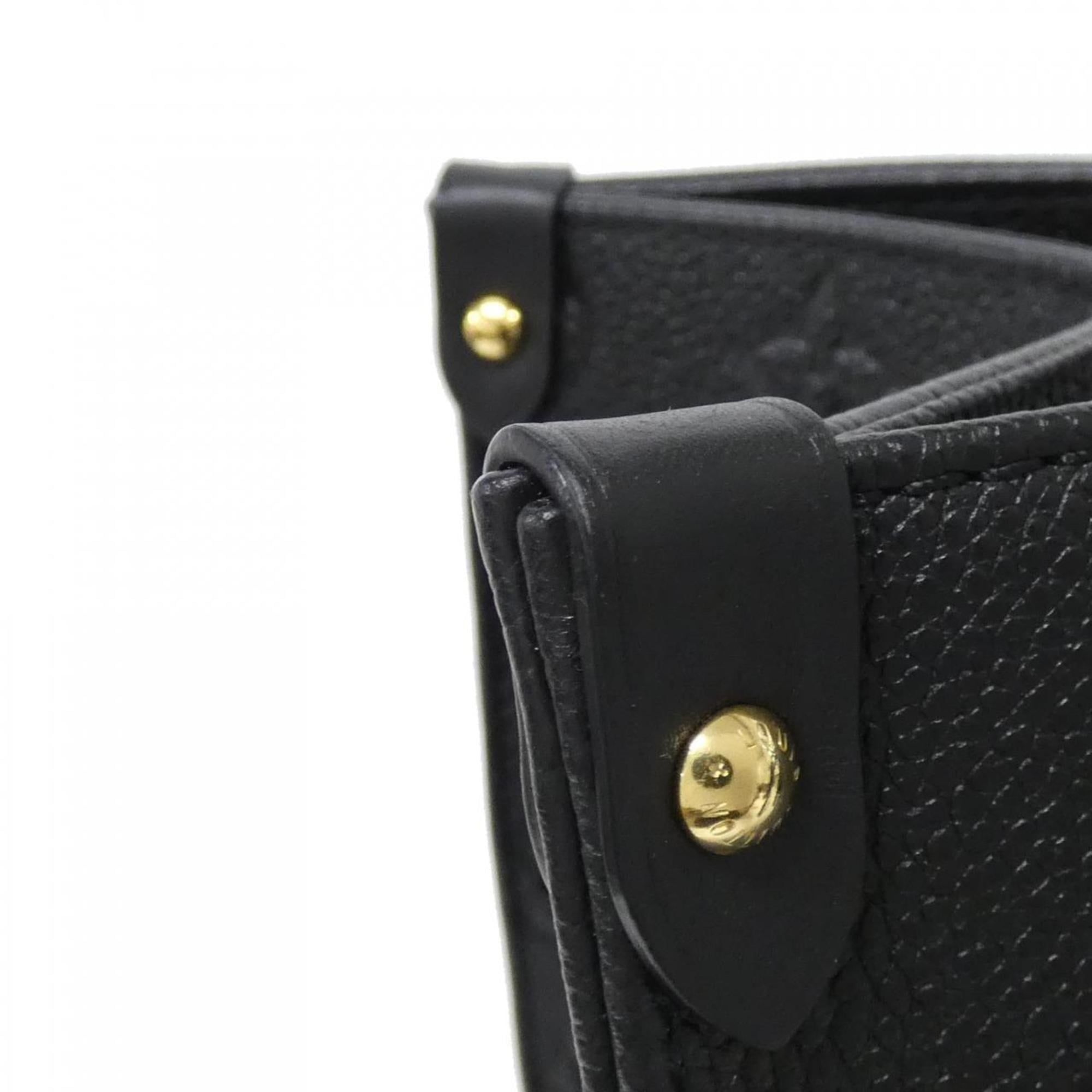 Louis Vuitton Black Leather Handbag (Pre-Owned)