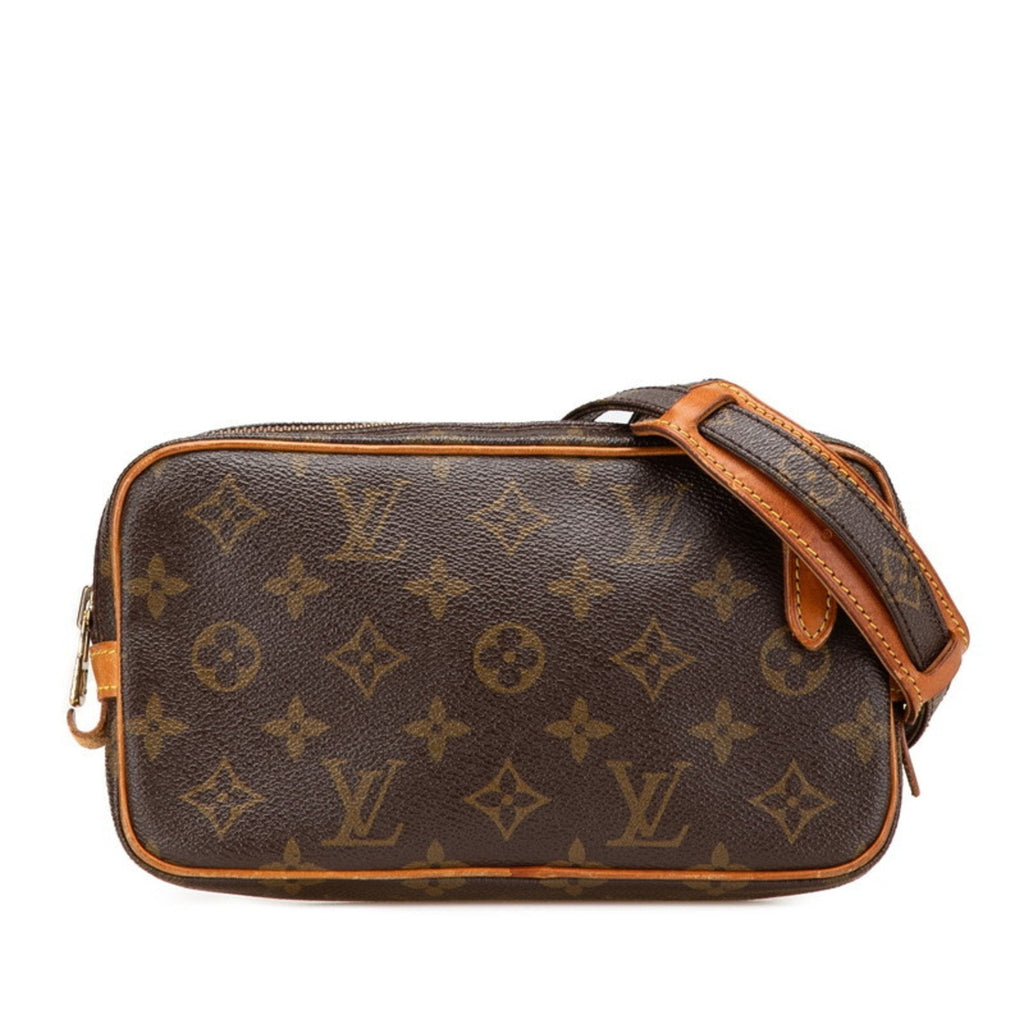 Louis Vuitton Brown Pvc Leather Pochette Shoulder Bag (Pre-Owned)