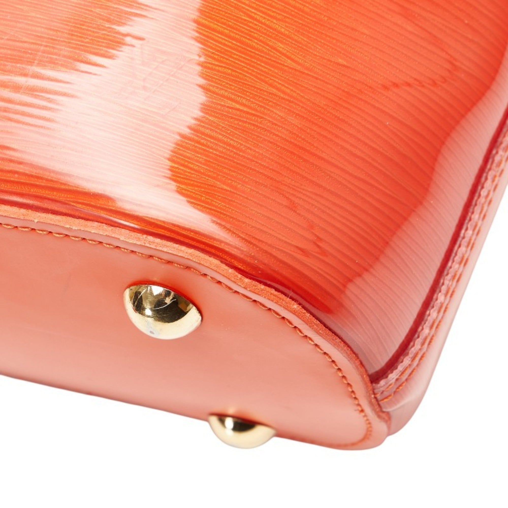Louis Vuitton Orange Vinyl Leather Handbag (Pre-Owned)