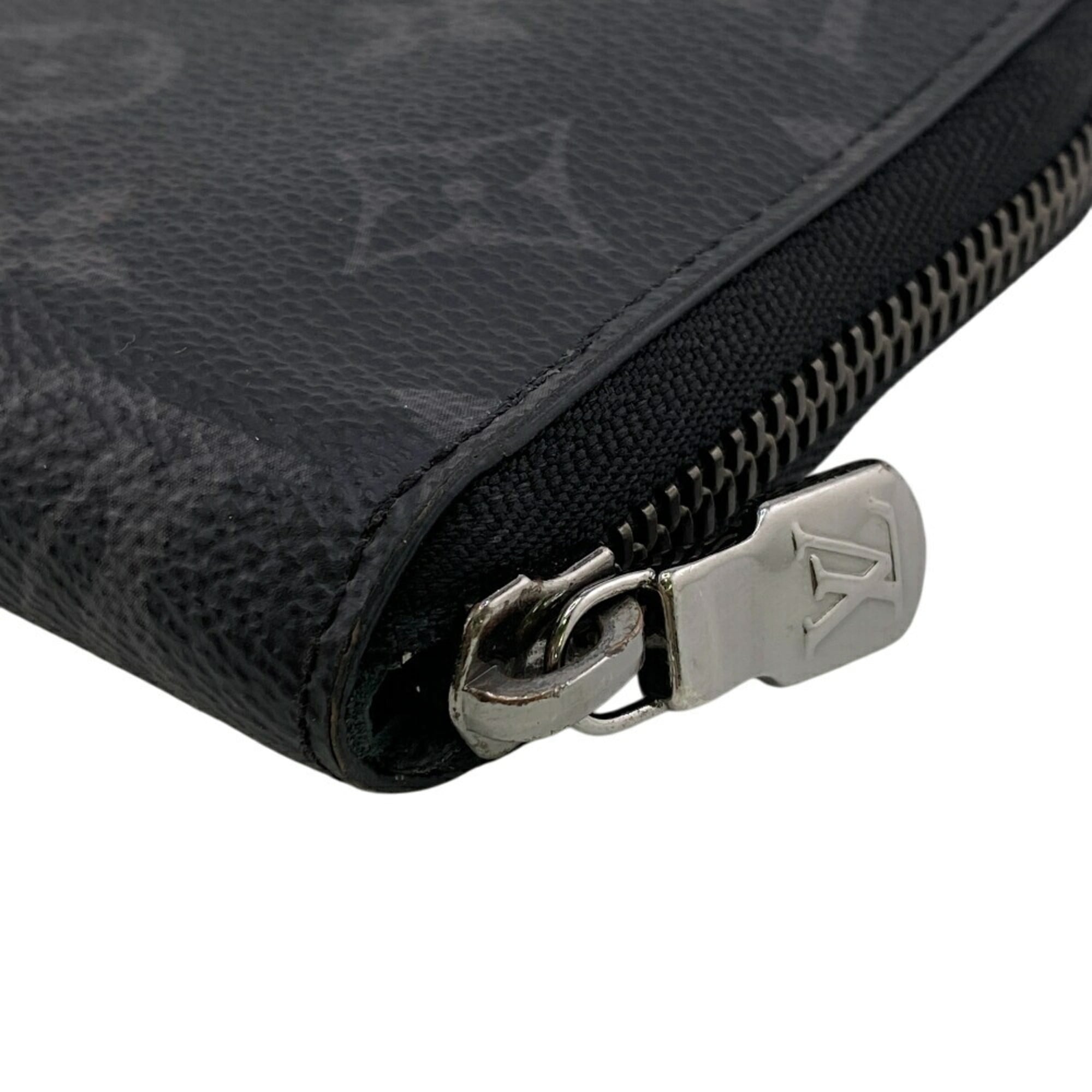 Louis Vuitton Black Leather Long Wallet (Bi-Fold) (Pre-Owned)