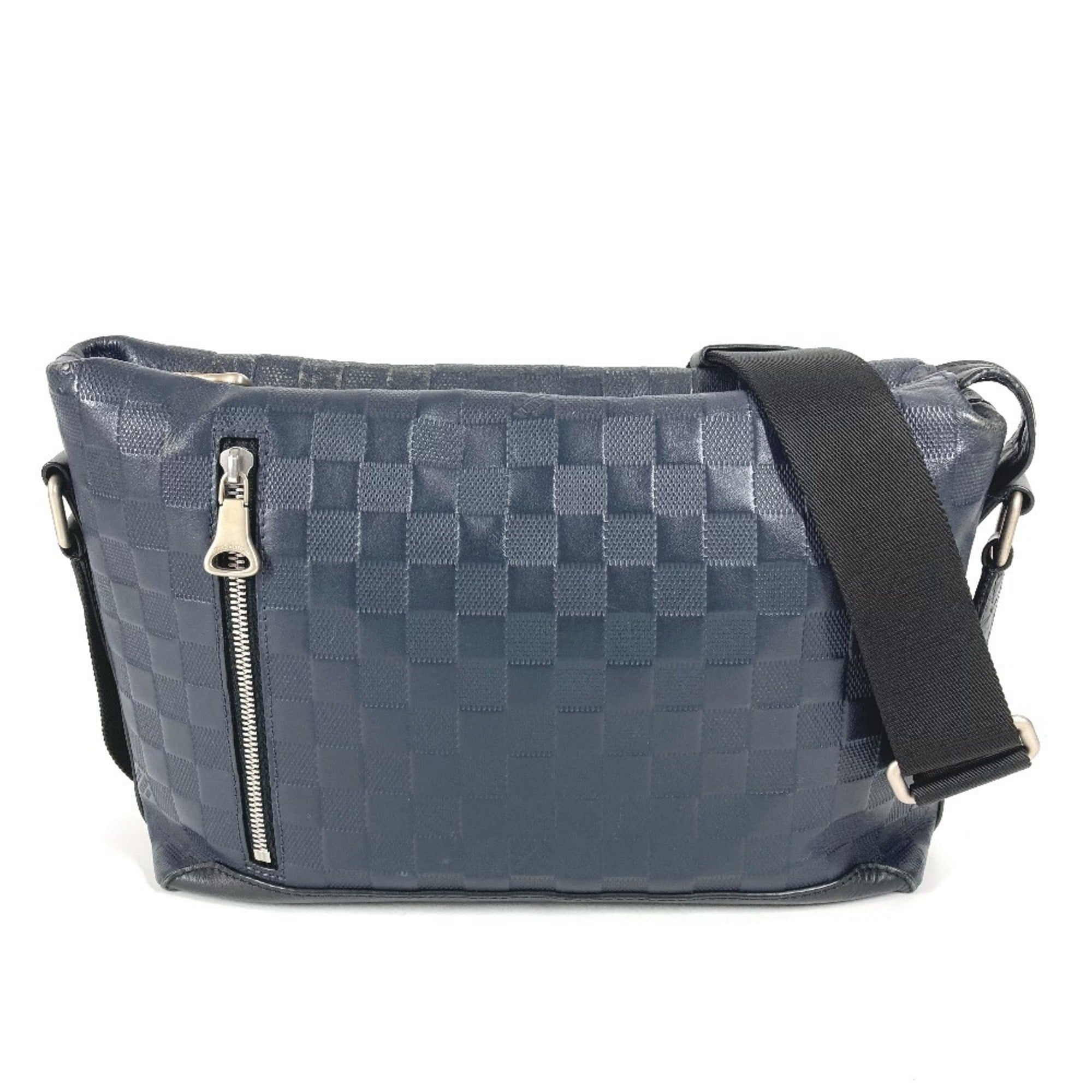 Louis Vuitton Black Galle Navy Damier Infini Shoulder Bag (Pre-Owned)