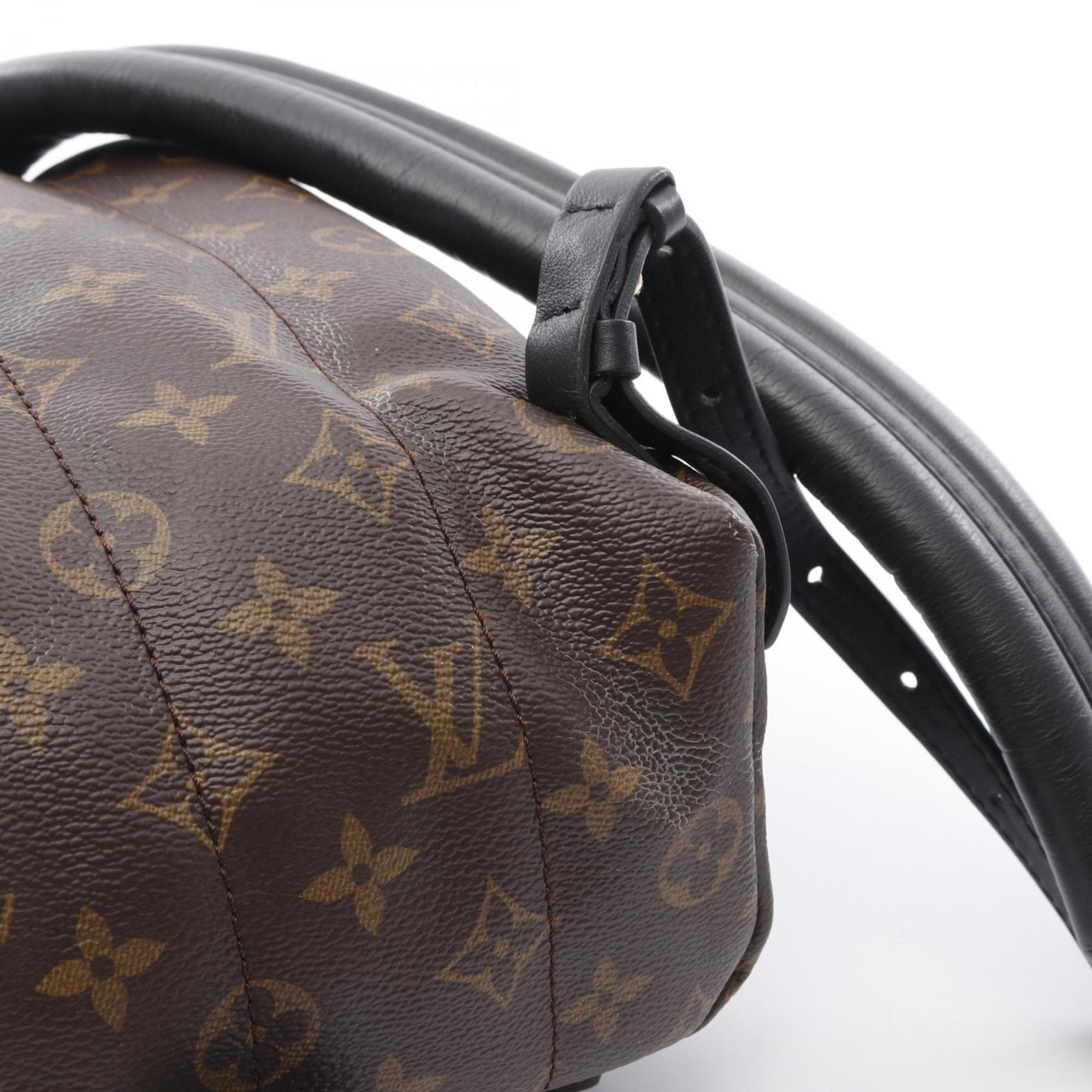 Louis Vuitton Black Brown Pvc Coated Canvas Leather Backpack (Pre-Owned)