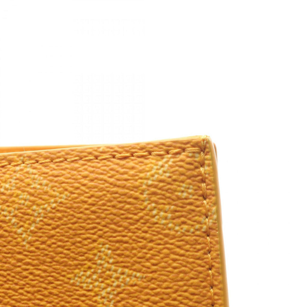 Louis Vuitton Yellow Coated Canvas Leather Tote Bag (Pre-Owned)