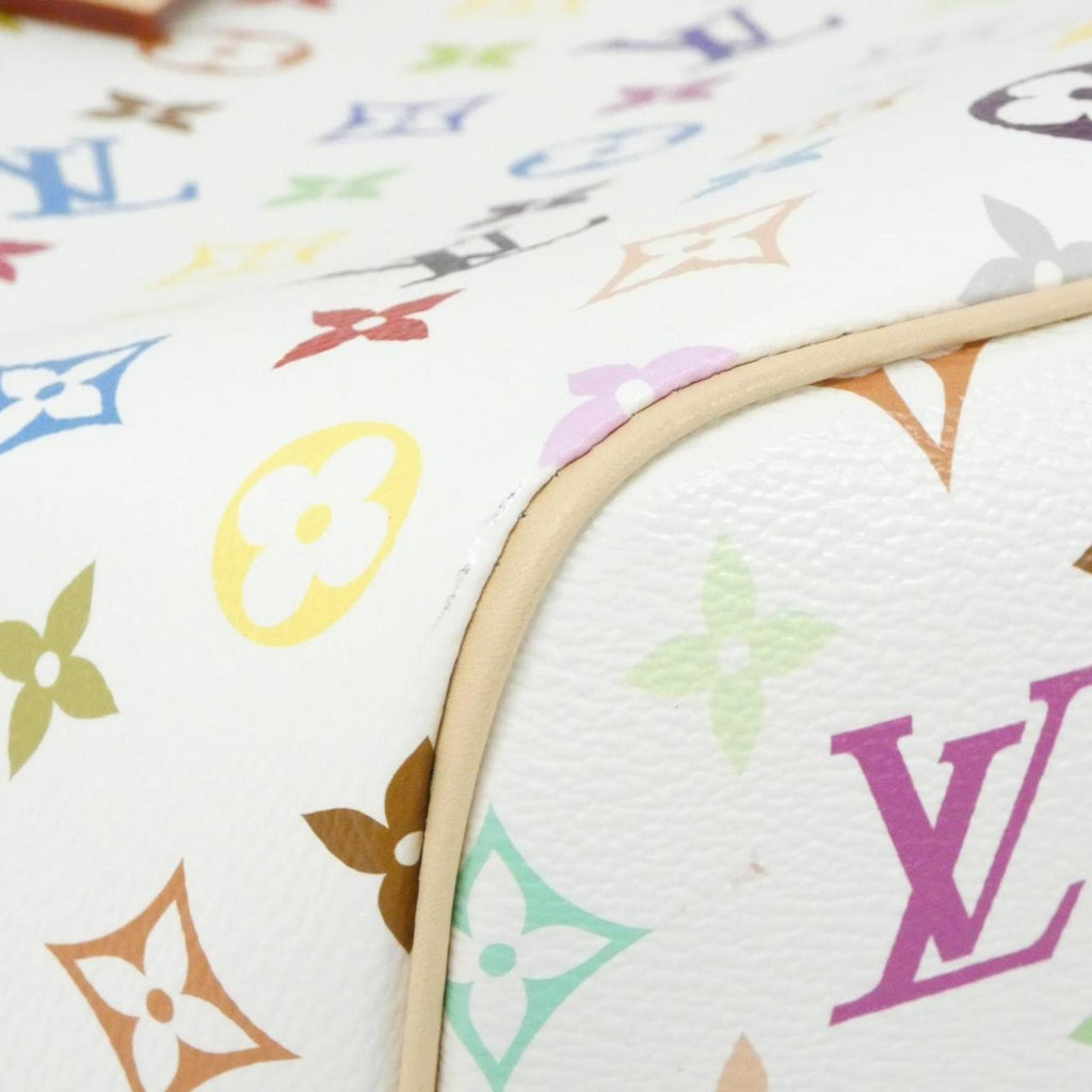 Louis Vuitton Multi-Color White Coated Canvas Handbag (Pre-Owned)