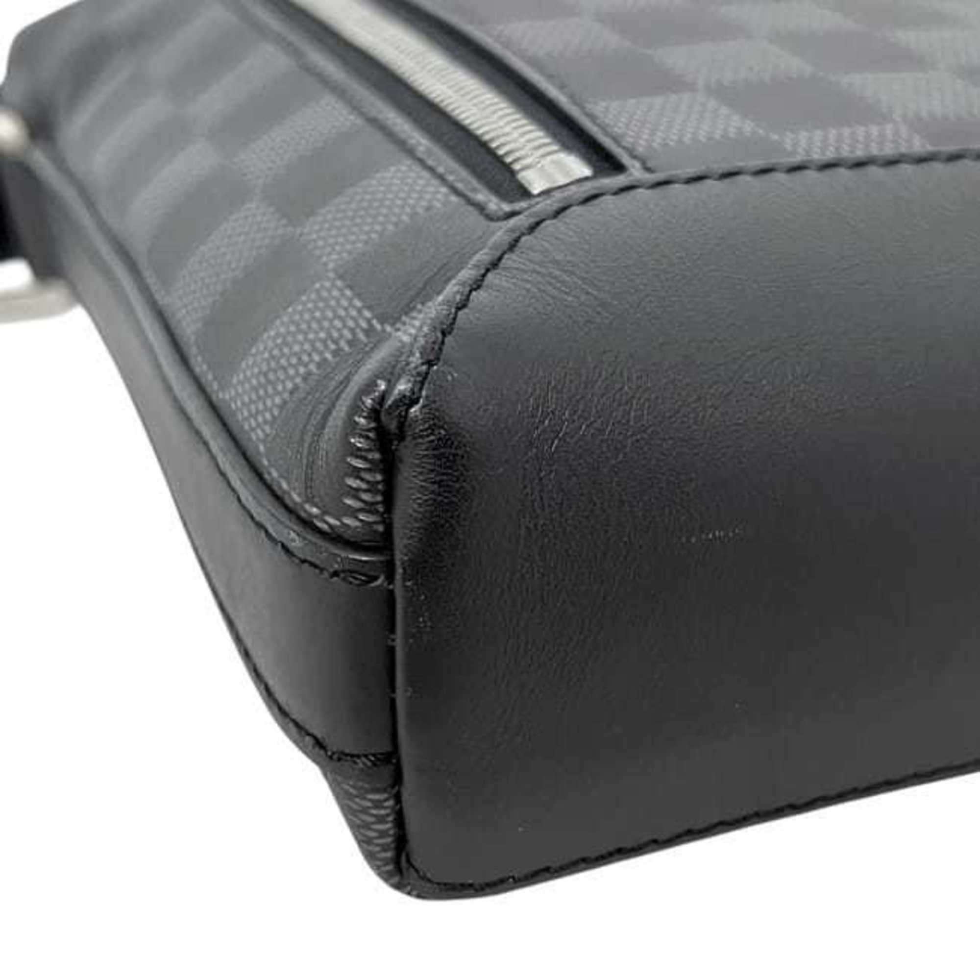 Louis Vuitton Black Damier Infini Leather Shoulder Bag (Pre-Owned)
