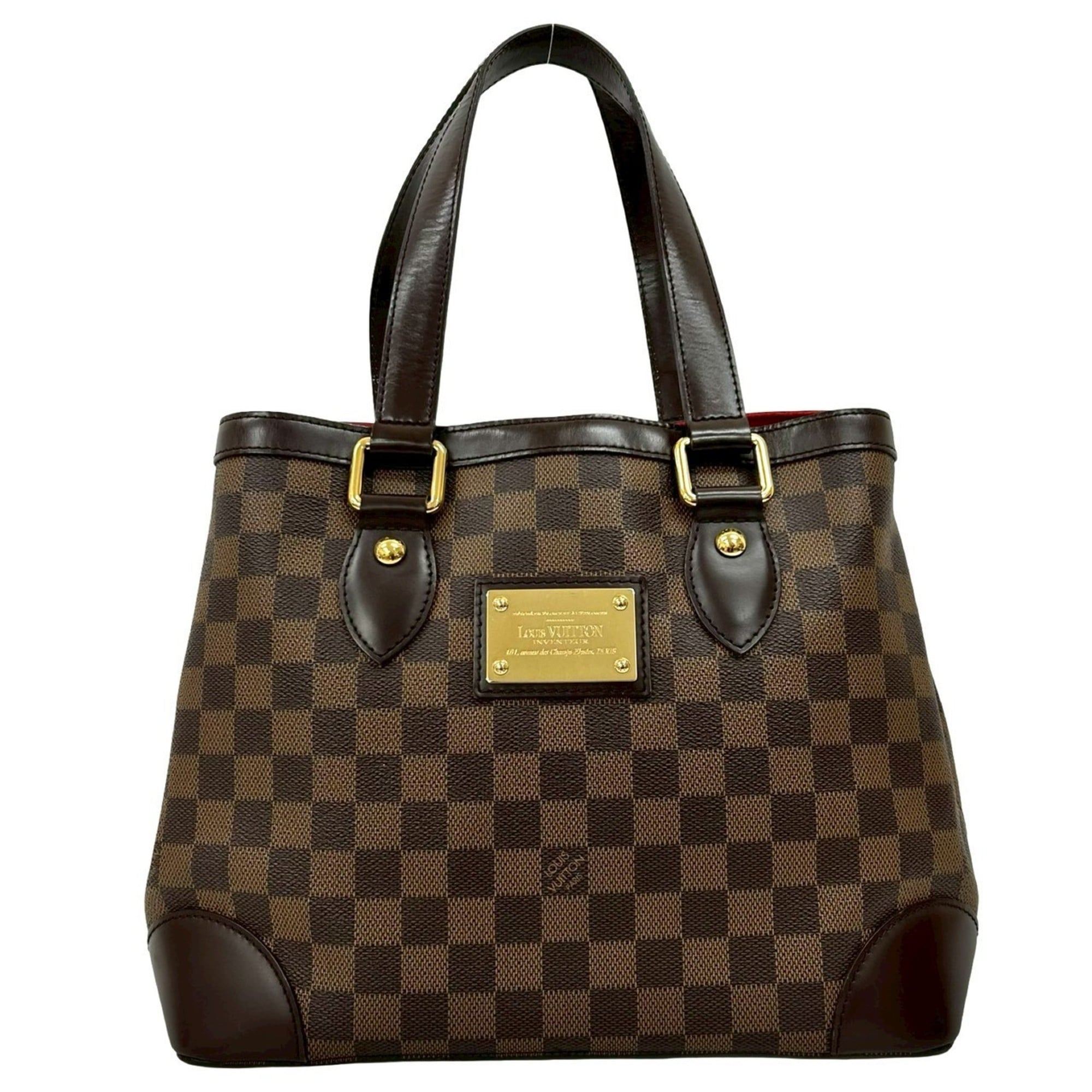 Louis Vuitton Brown Leather Pvc Handbag Tote Bag (Pre-Owned)
