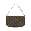 Louis Vuitton Marron Coated Canvas Pochette Pouch (Pre-Owned)