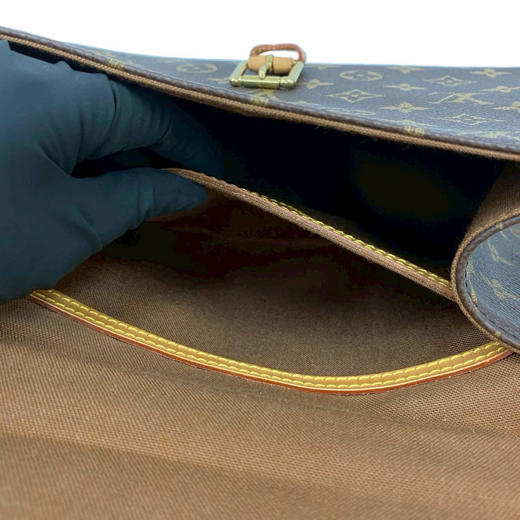 Louis Vuitton Brown Leather Pvc Handbag Shoulder Bag (Pre-Owned)