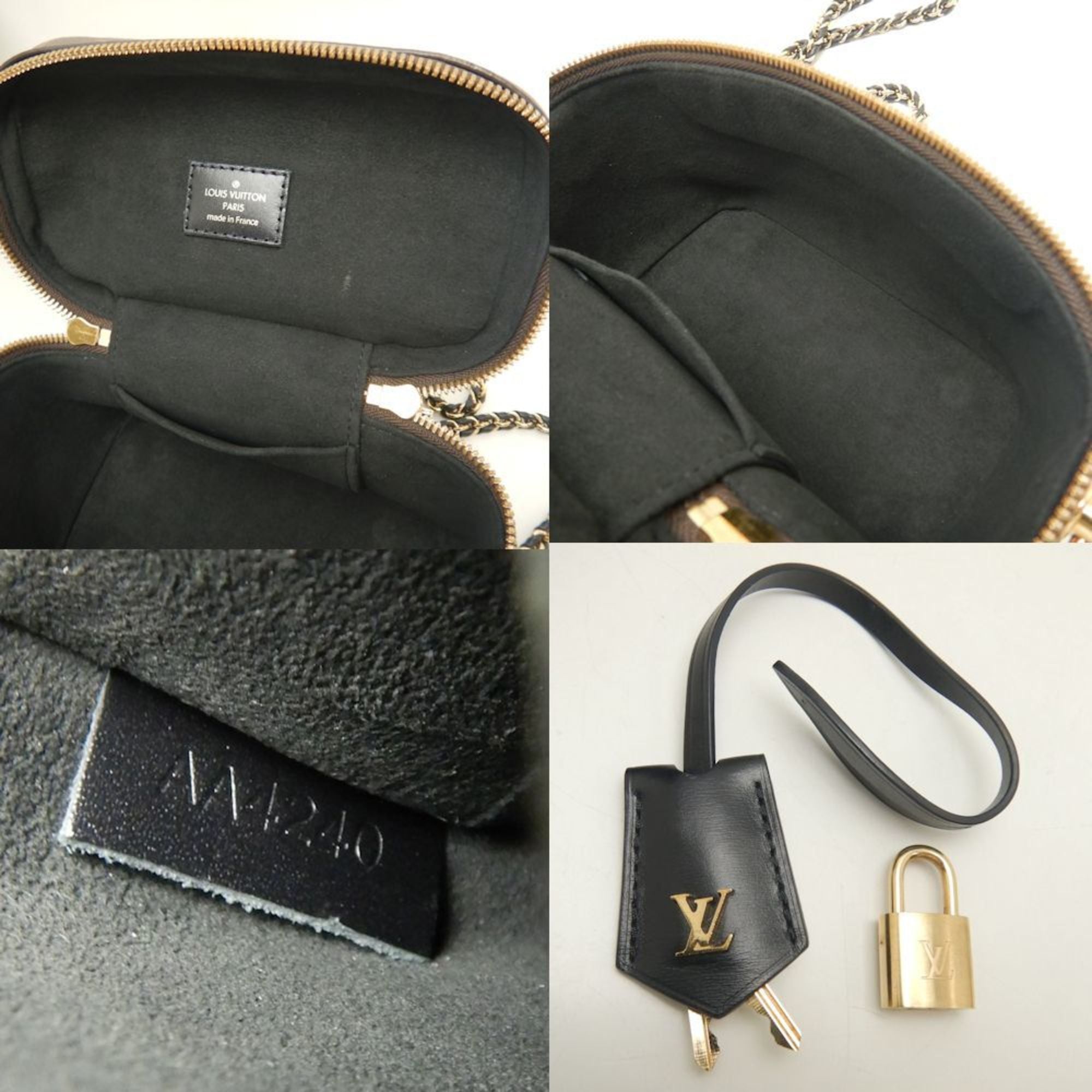 Louis Vuitton Brown Pvc Shoulder Bag Vanity Bag (Pre-Owned)