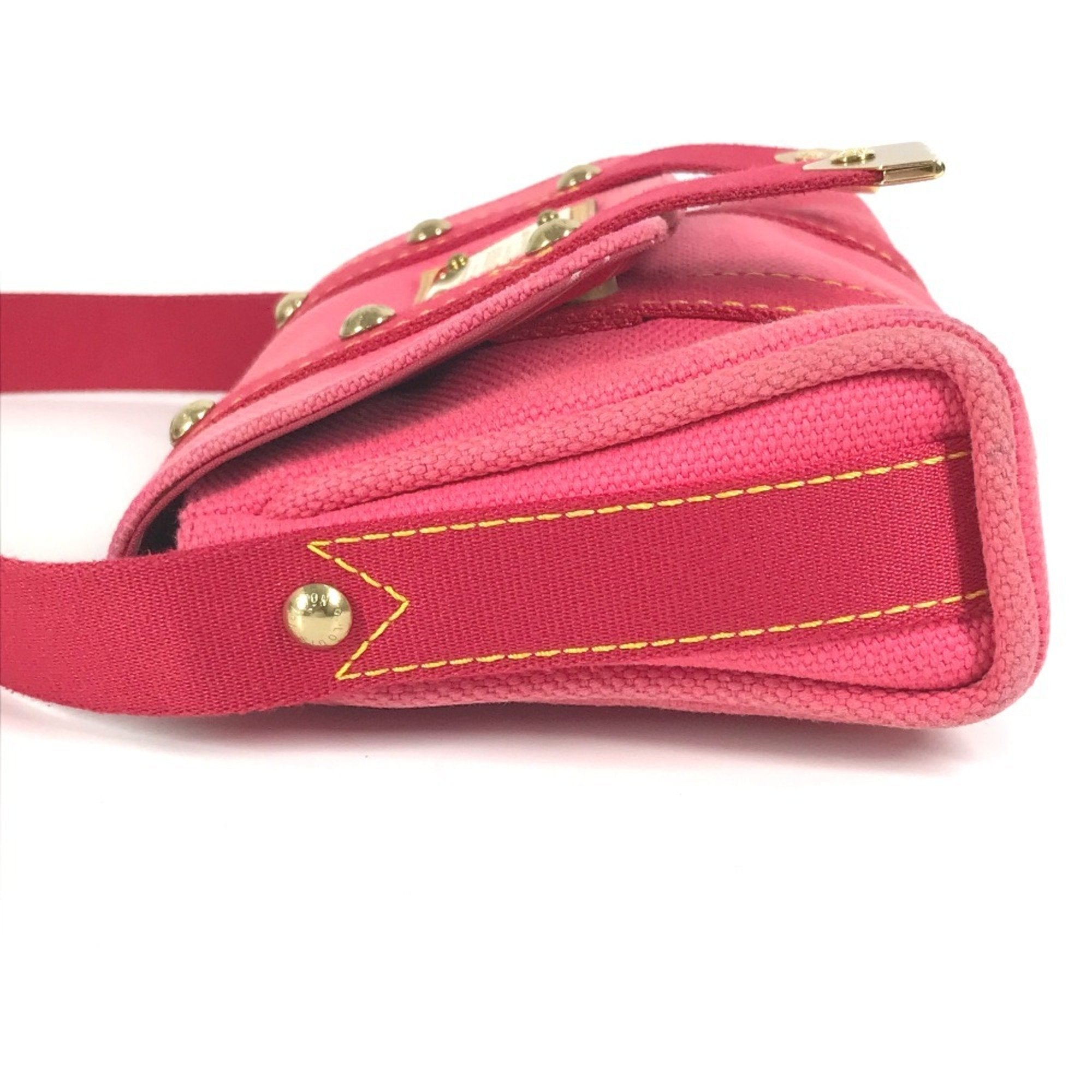 Louis Vuitton Pink Canvas Handbag Shoulder Bag (Pre-Owned)