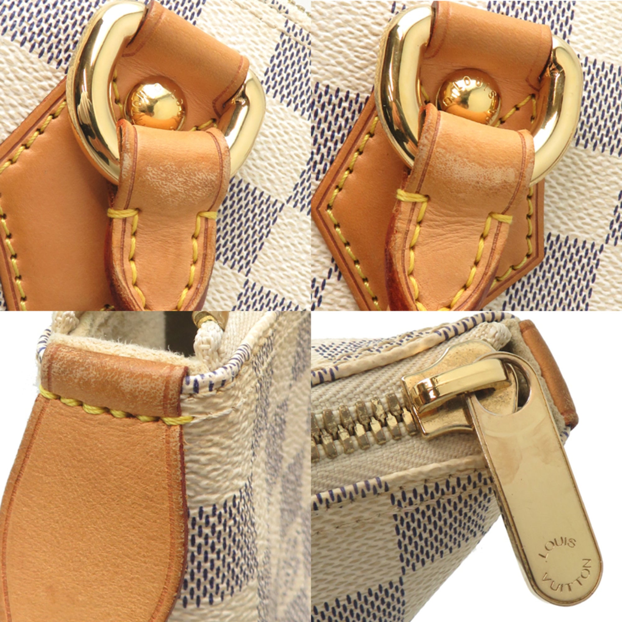Louis Vuitton White Damier Azur Tote Bag (Pre-Owned)