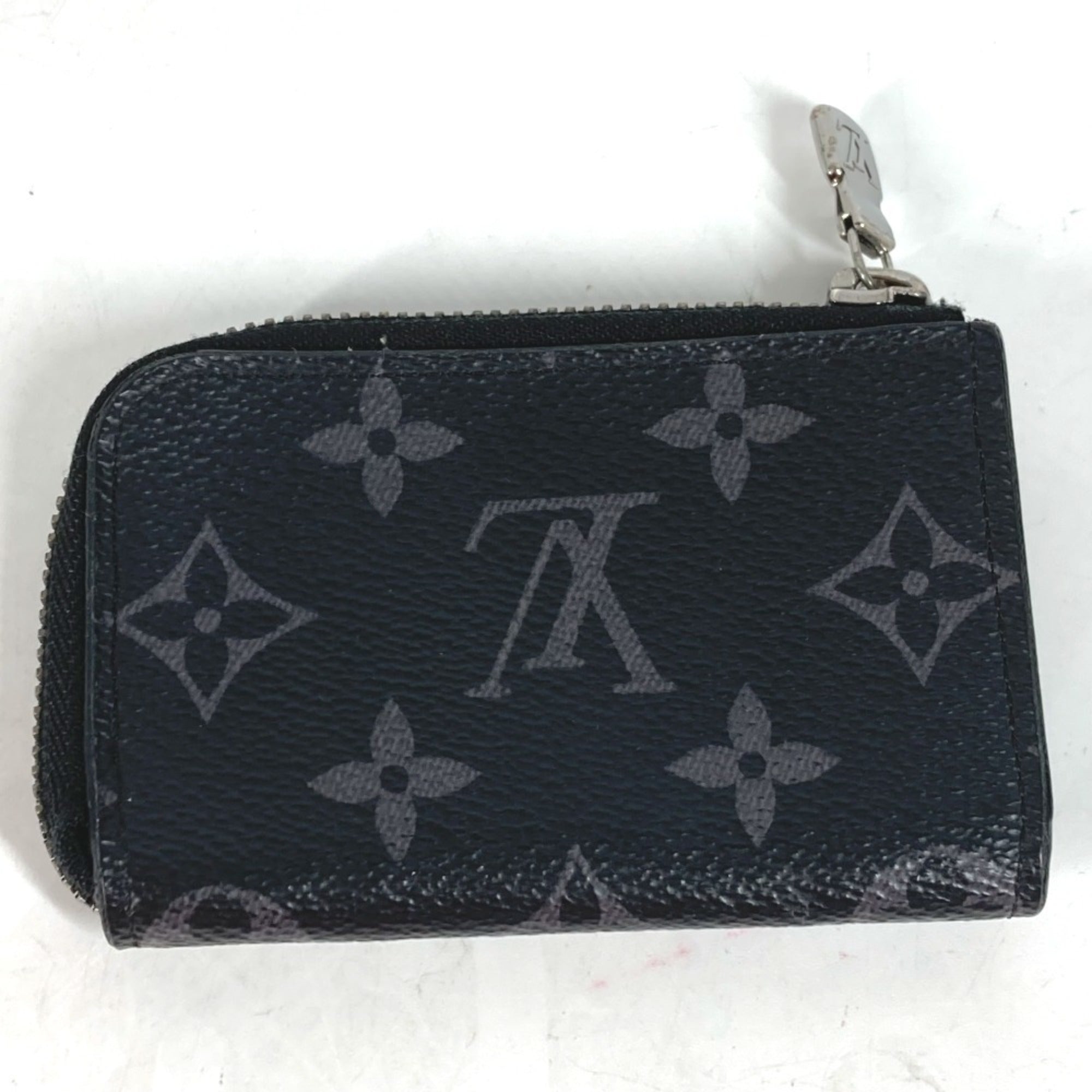Louis Vuitton Black Monogram Eclipse Monogram Eclipse Coin Purse/Coin Case (Pre-Owned)