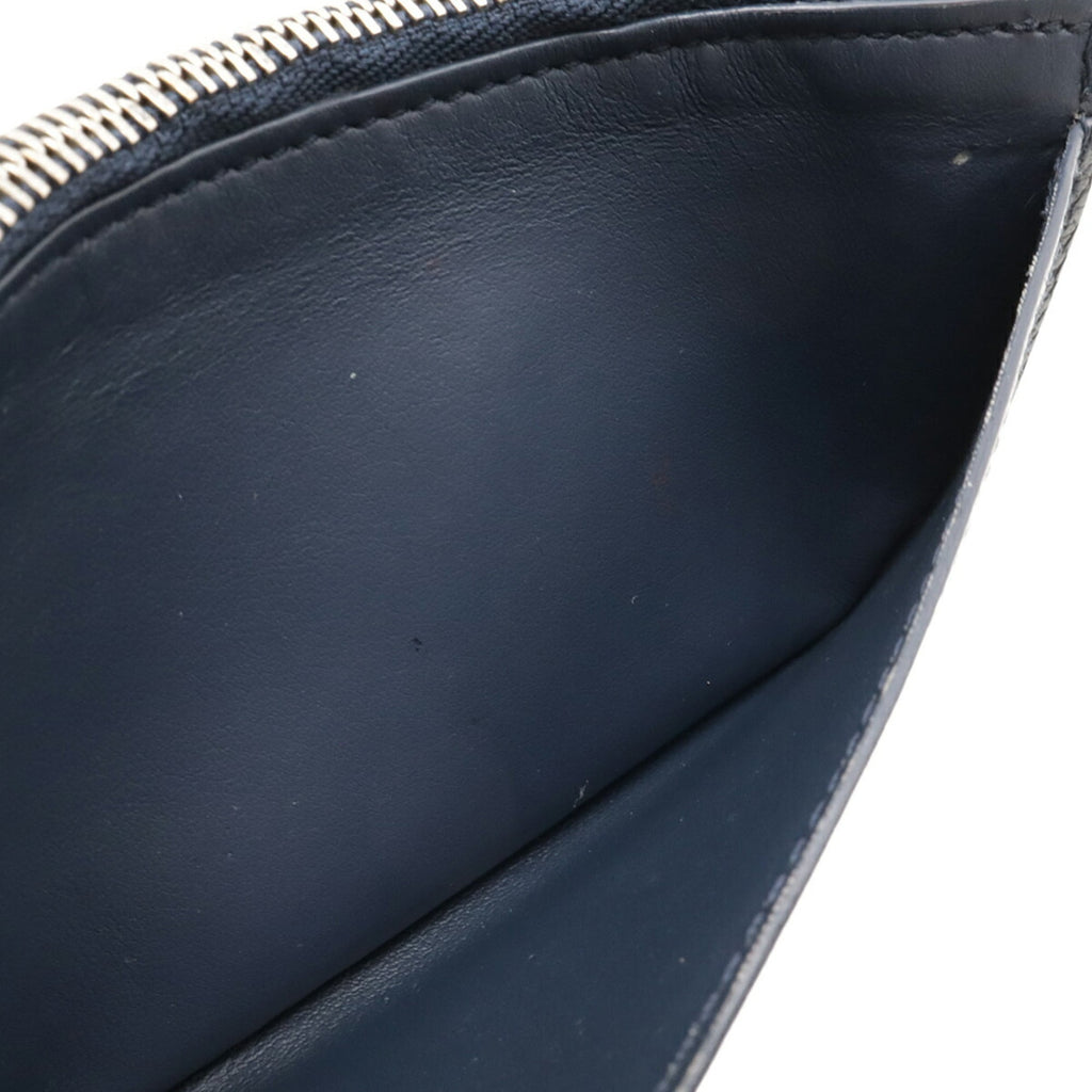 Louis Vuitton Navy Leather Coin Purse/Coin Case (Pre-Owned)