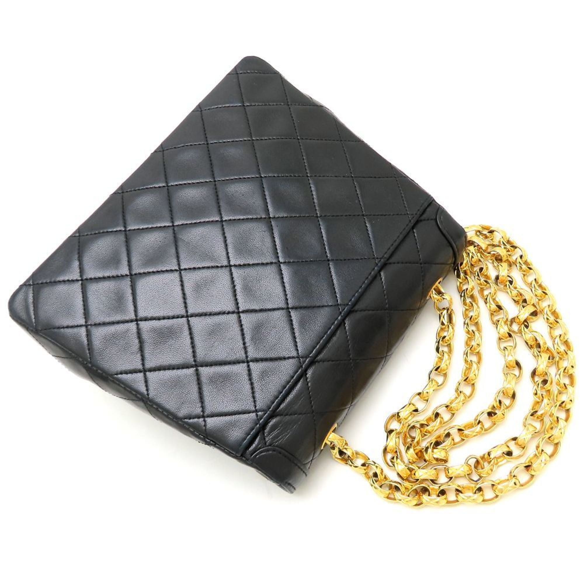 Vintage CC Chain Flap Bag Quilted Lambskin Small