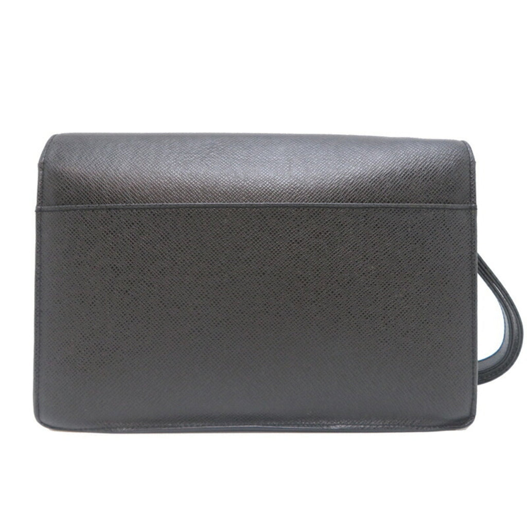 Louis Vuitton Taiga Ardoise Black Galle Taiga Leather Clutch Bag (Pre-Owned)