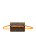 Louis Vuitton Brown Pvc Leather Pochette Sling Bag (Pre-Owned)