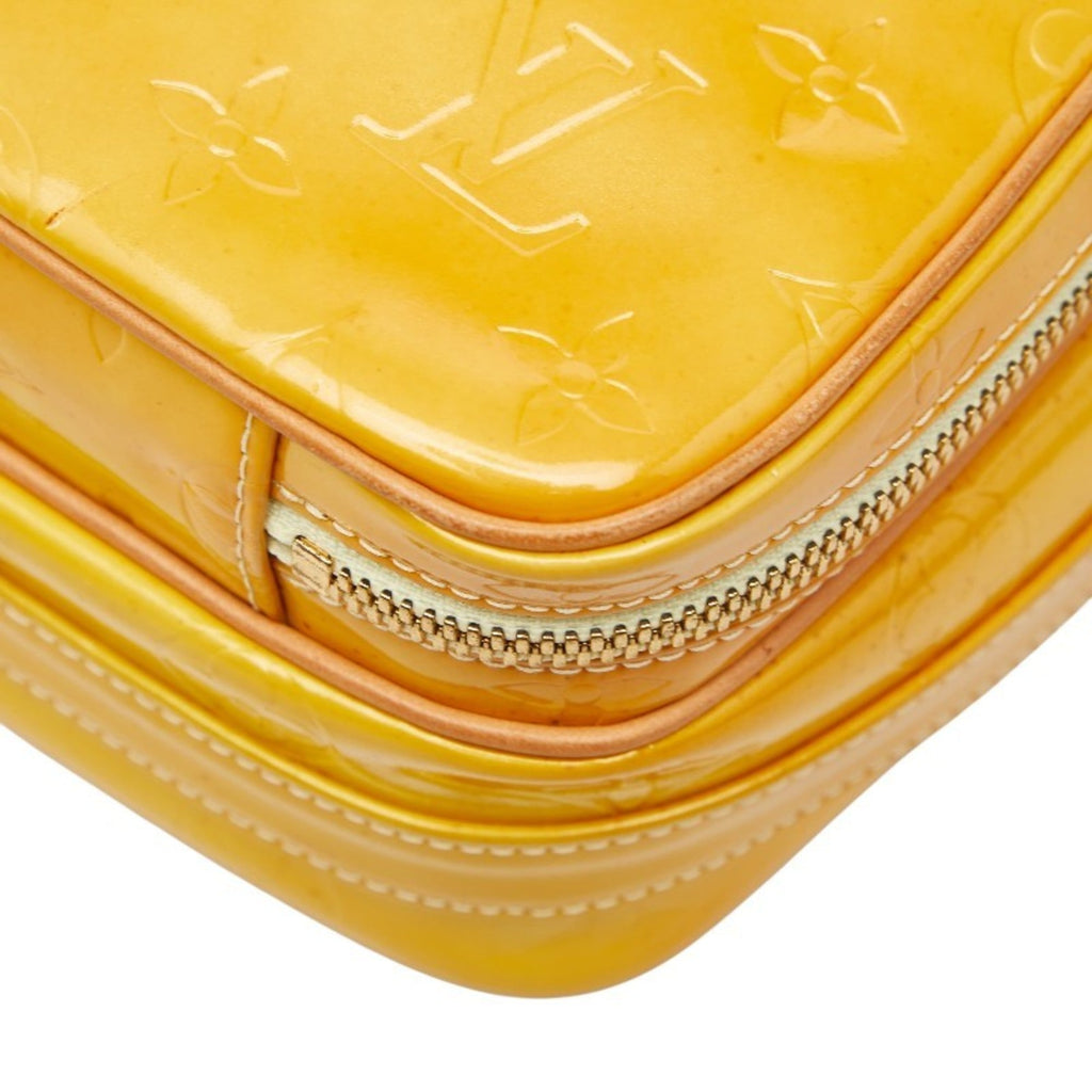 Louis Vuitton Yellow Patent Leather Shoulder Bag (Pre-Owned)