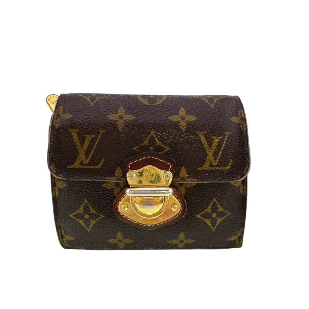 Louis Vuitton Brown Leather Wallet (Tri-Fold) (Pre-Owned)