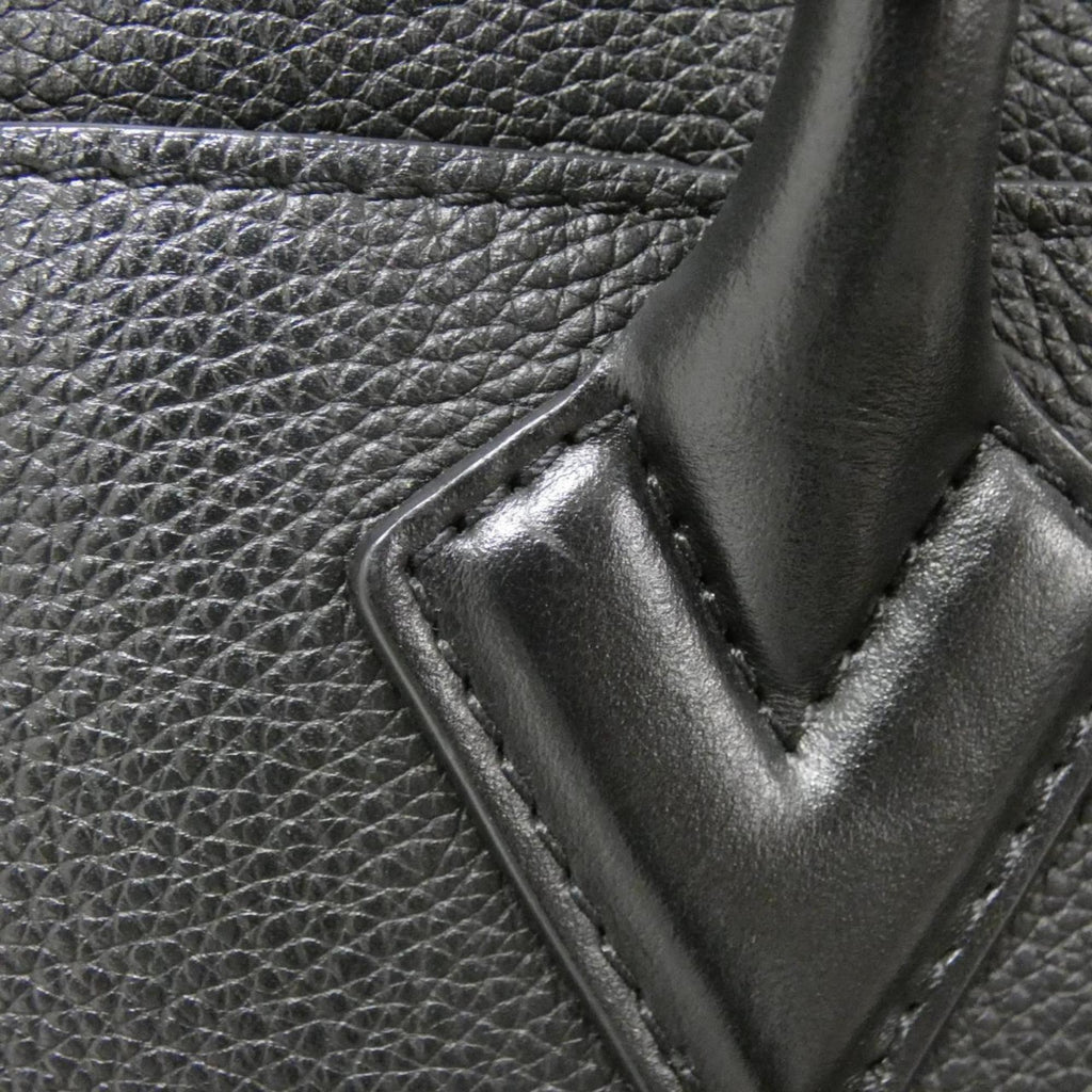 Louis Vuitton Black Leather Coated Canvas Handbag (Pre-Owned)