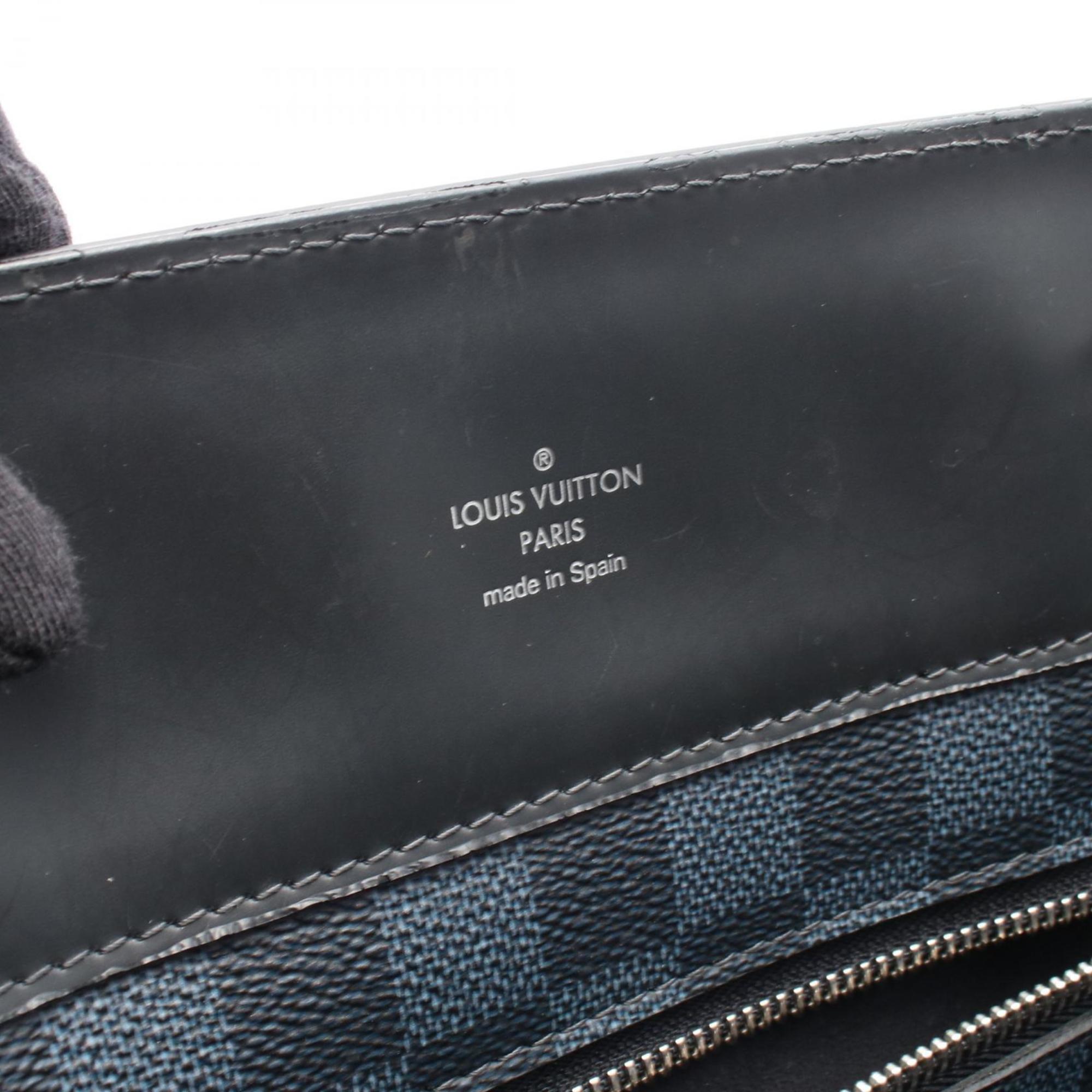 Louis Vuitton Black Navy Coated Canvas Tote Bag (Pre-Owned)