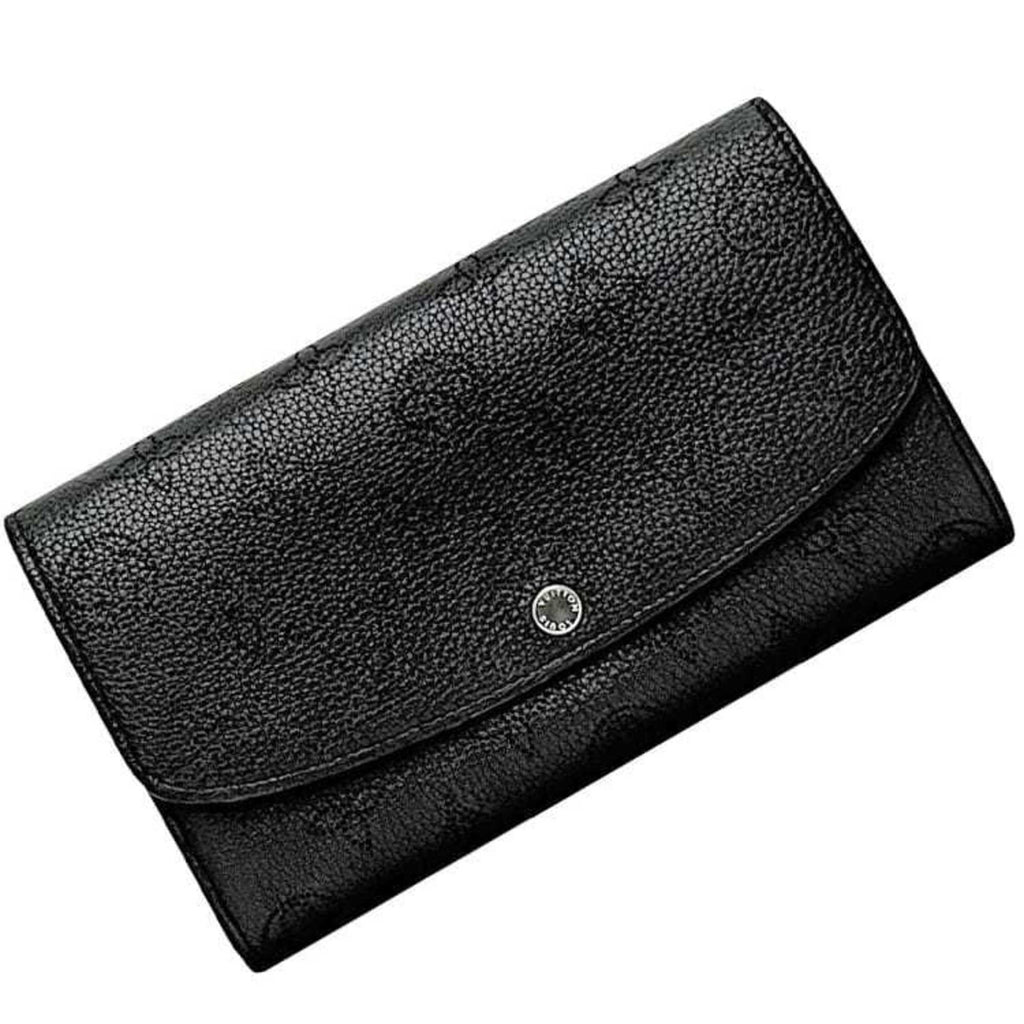 Louis Vuitton Black Monogram Noir Mahina Leather Long Wallet (Bi-Fold) (Pre-Owned)