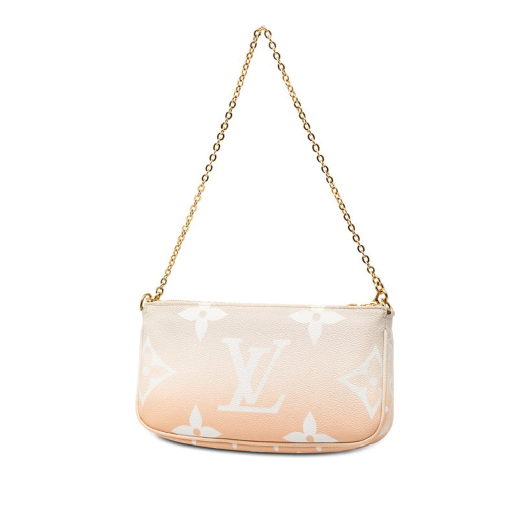 Louis Vuitton Pink Beige Pvc Leather Shoulder Bag (Pre-Owned)