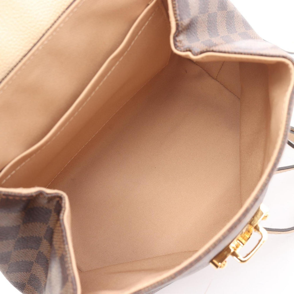 Louis Vuitton Beige Brown Cream Coated Canvas Leather Backpack (Pre-Owned)