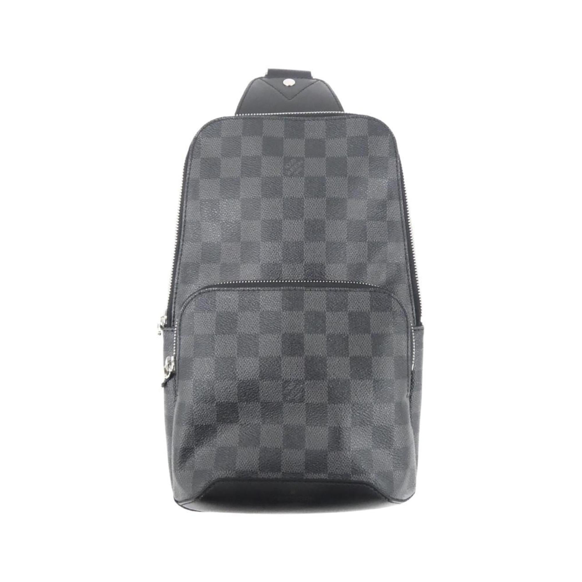 Louis Vuitton Dark Gray Gray Coated Canvas Shoulder Bag (Pre-Owned)