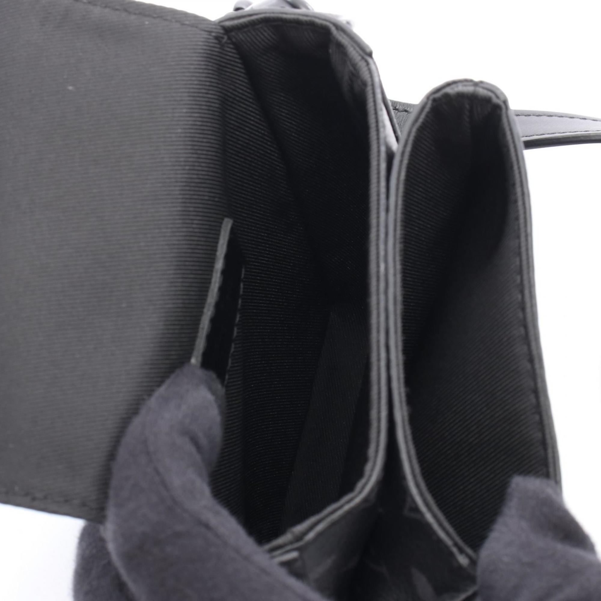 Louis Vuitton Black Coated Canvas Leather Shoulder Bag (Pre-Owned)