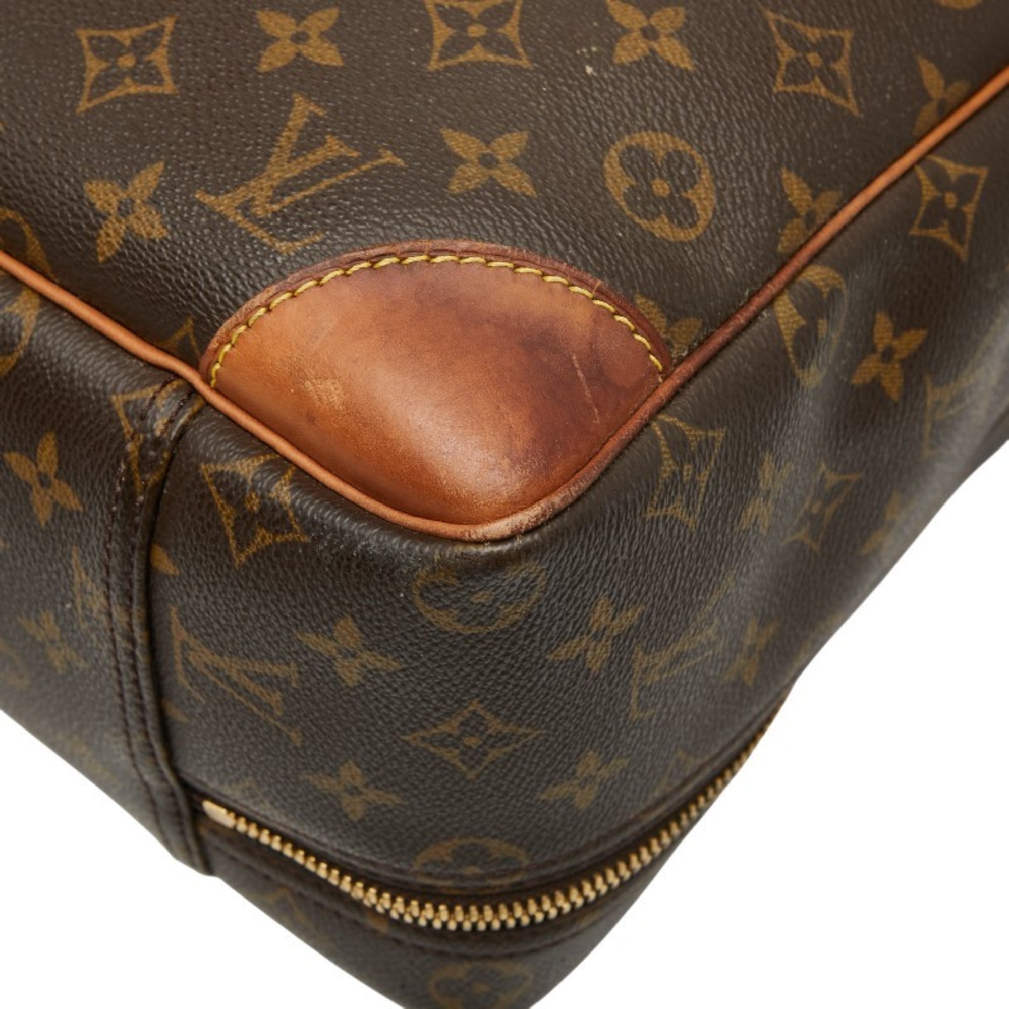 Louis Vuitton Brown Pvc Leather Boston Bag Briefcase (Pre-Owned)