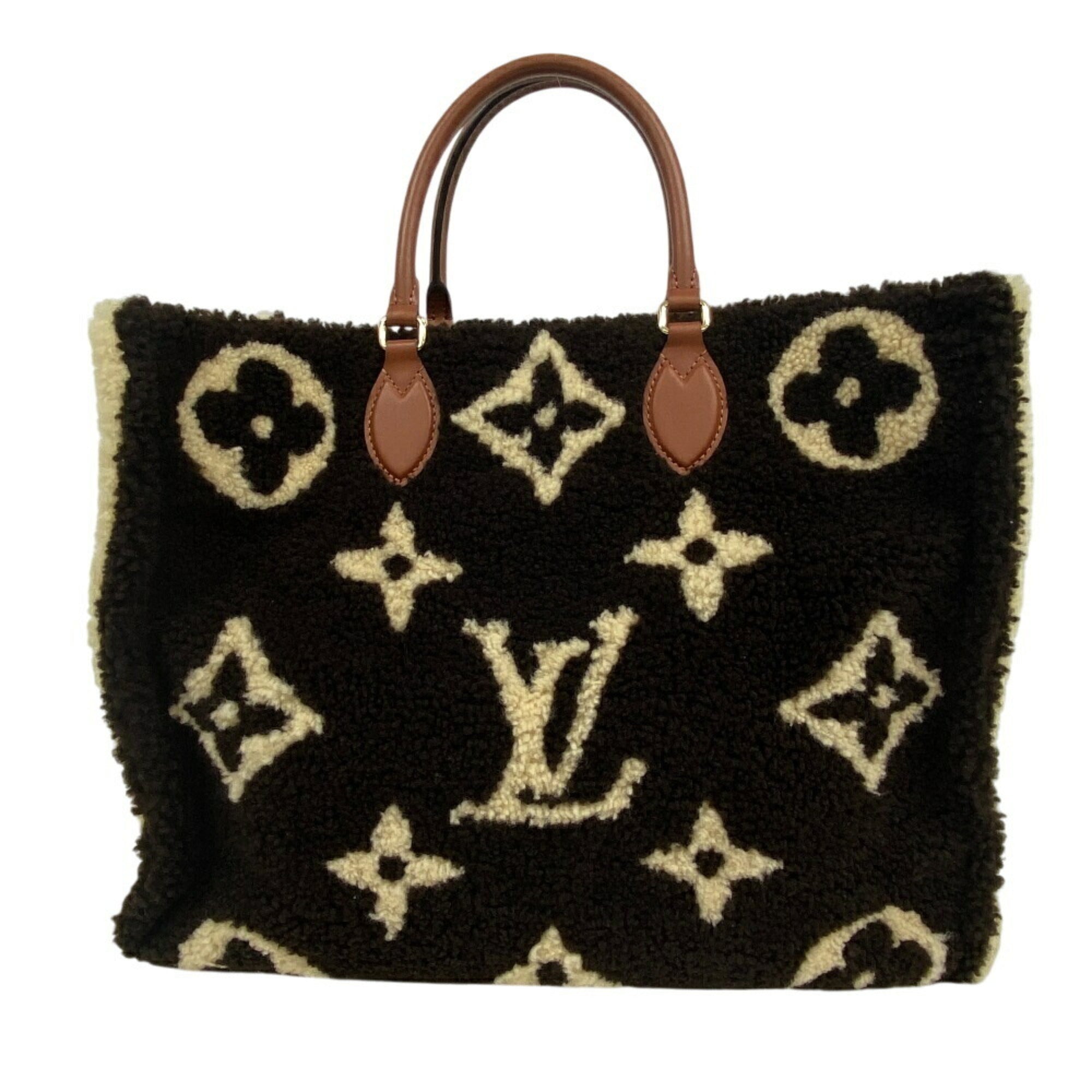 Louis Vuitton Brown Ivory Leather Handbag (Pre-Owned)