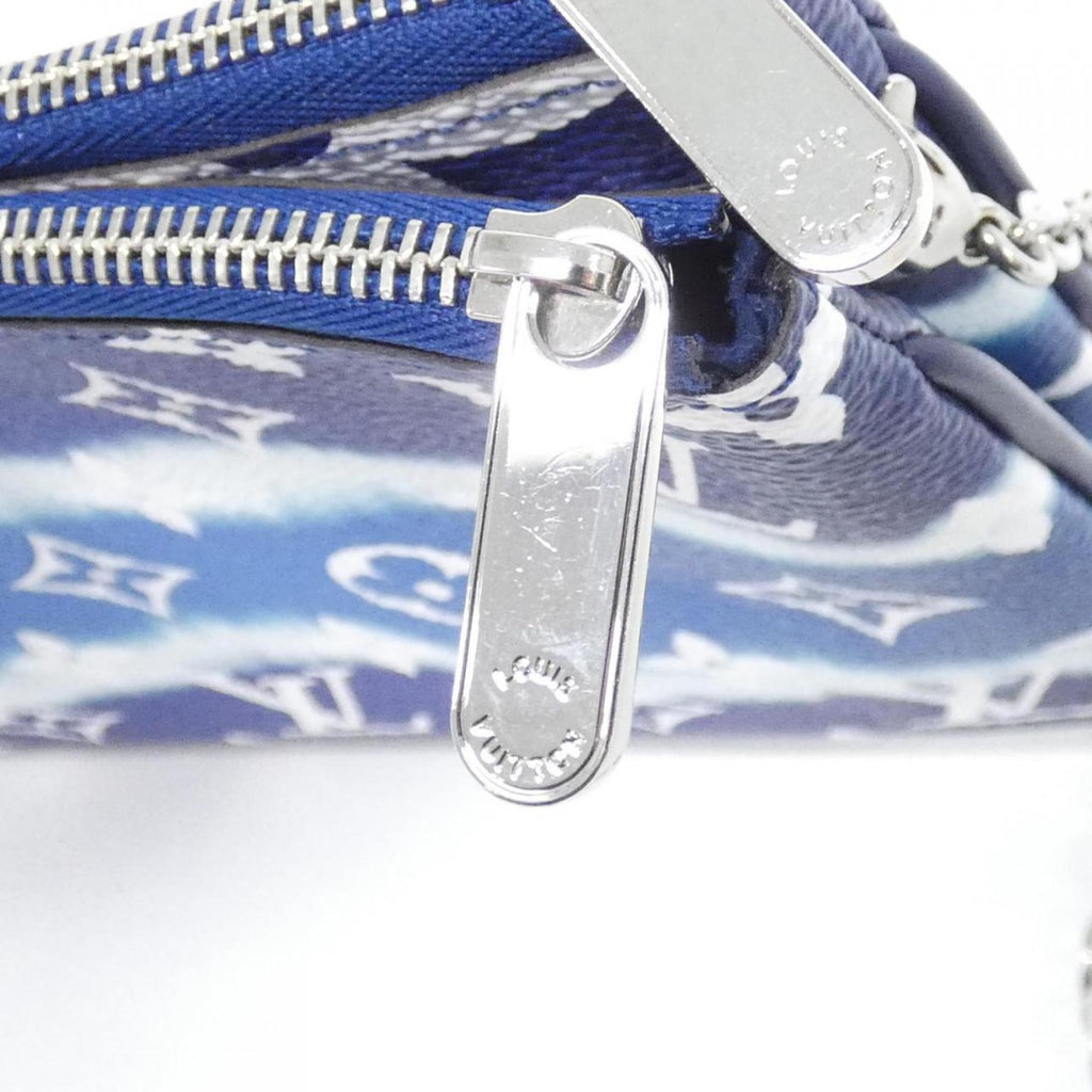 Louis Vuitton Blue White Coated Canvas Pochette Shoulder Bag (Pre-Owned)