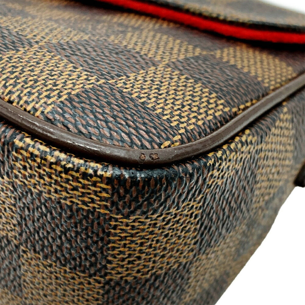 Louis Vuitton Damier Brown Damier Canvas Ebene Galle Leather Shoulder Bag (Pre-Owned)