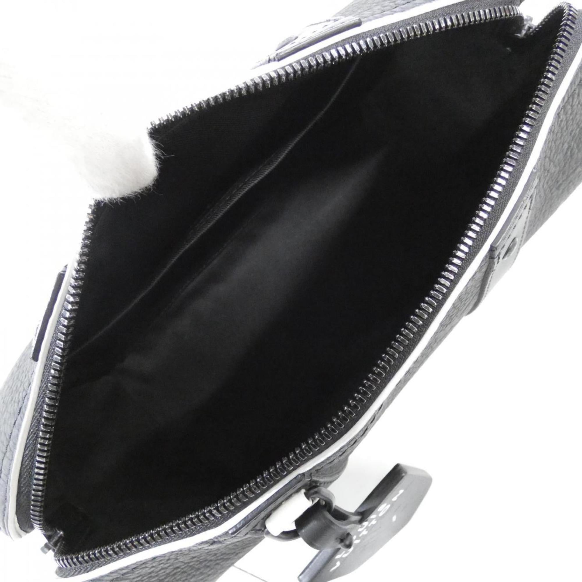 Louis Vuitton Black Leather Shoulder Bag (Pre-Owned)