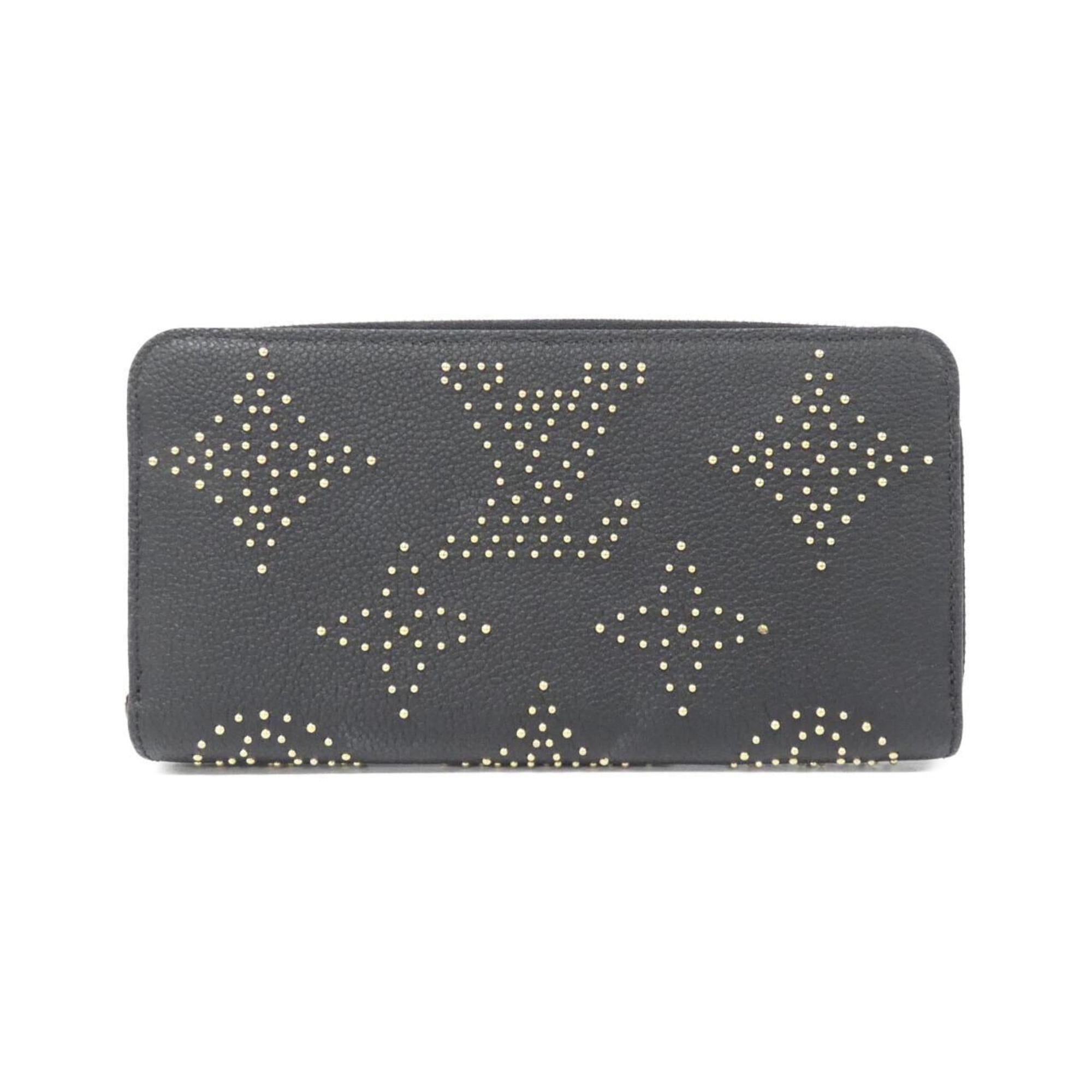 Louis Vuitton Black Leather Long Wallet (Bi-Fold) (Pre-Owned)