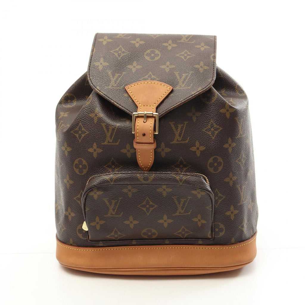Louis Vuitton Brown Coated Canvas Leather Backpack (Pre-Owned)