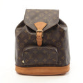 Louis Vuitton Brown Coated Canvas Leather Backpack (Pre-Owned)