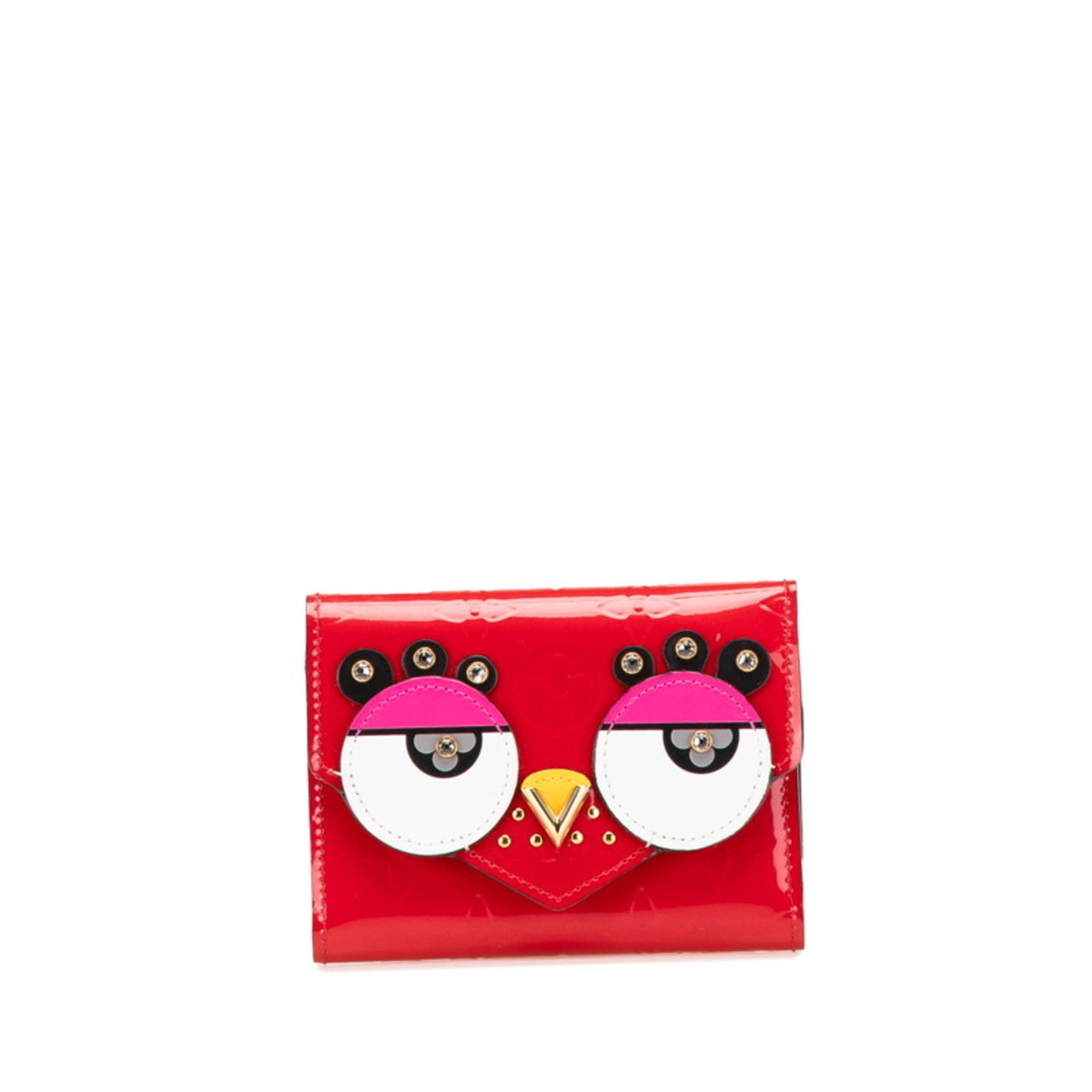 Louis Vuitton Cerise Monogram Red Color Leather Bill Wallet (Tri-Fold) (Pre-Owned)