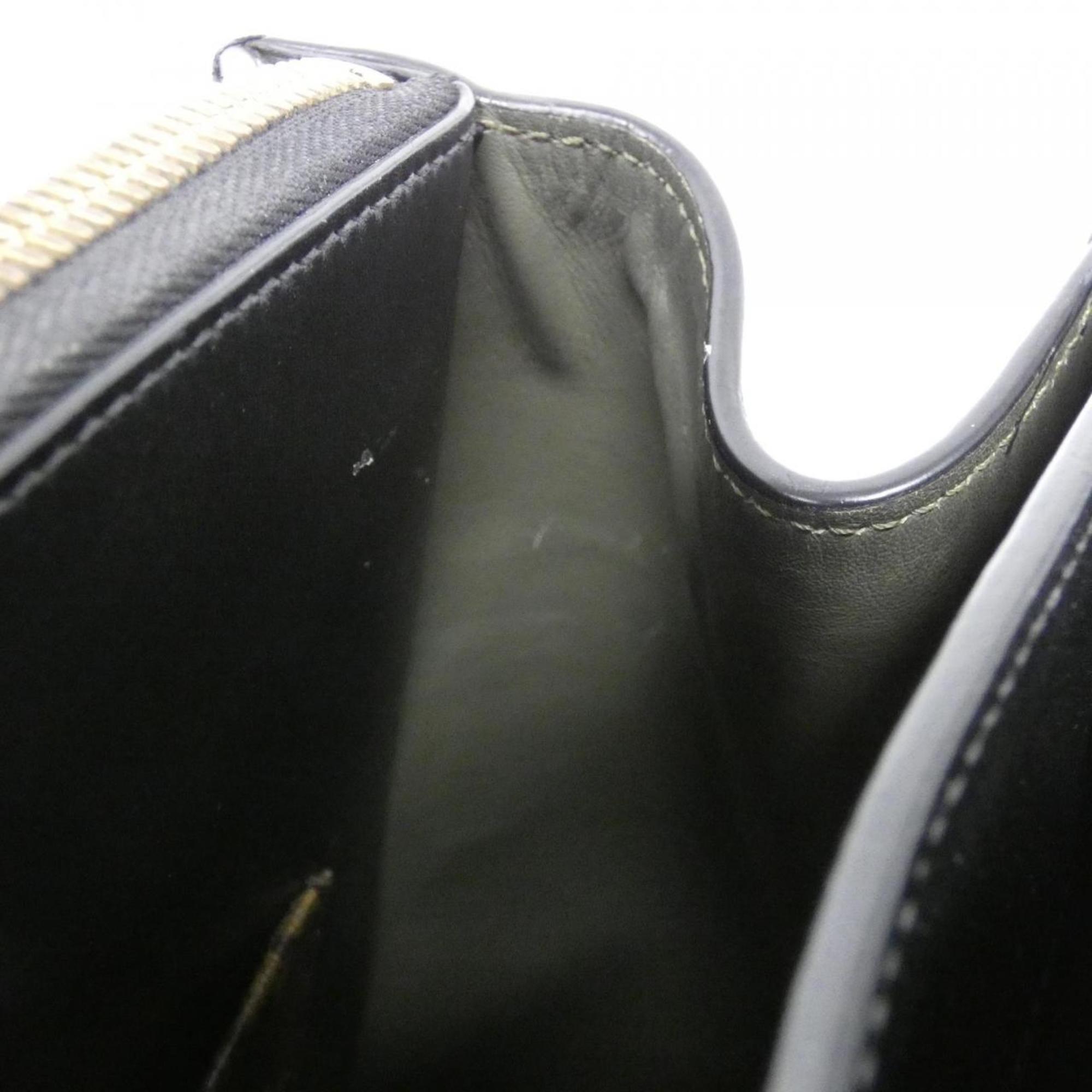 Louis Vuitton Black Coated Canvas Leather Handbag (Pre-Owned)