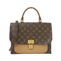 Louis Vuitton Marron Coated Canvas Leather Handbag (Pre-Owned)